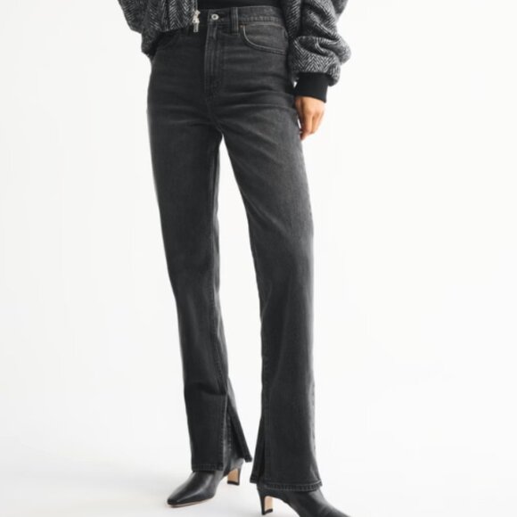 Abercrombie 90s High Rise Jeans in Brown - Picture 1 of 4